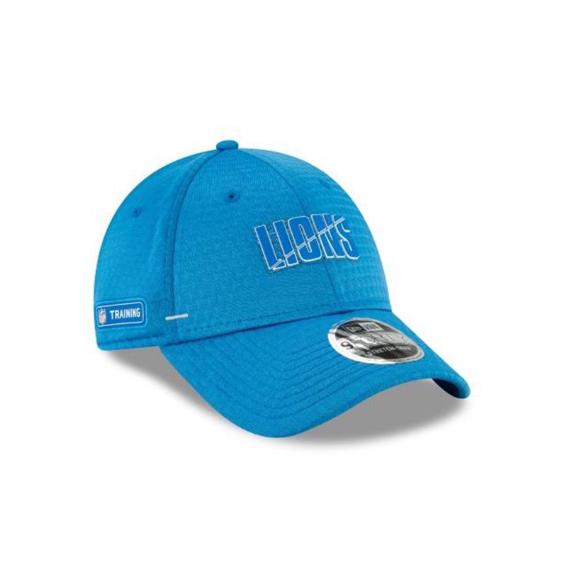 NFL Detroit Lions Official Summer Sideline Stretch Snap 9Forty Snapback (FUI2480) - Blue New Era Caps